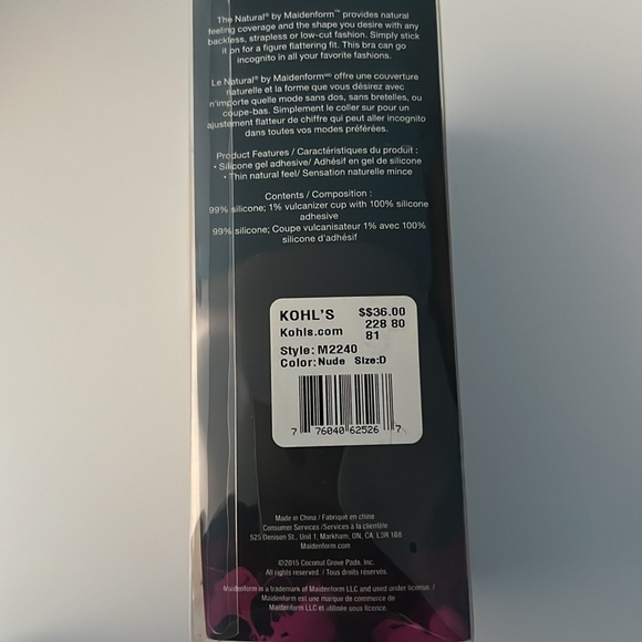 Maidenform backless, Strapless bra - Picture 2 of 3